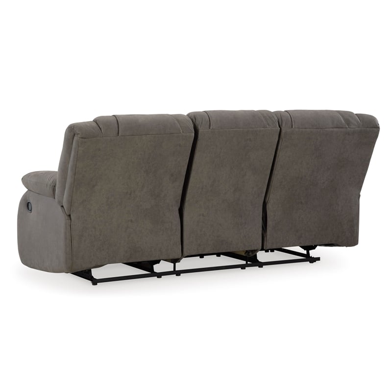 Signature Design by Ashley First Base Gunmetal Reclining Sofa