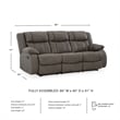 Signature Design by Ashley First Base Gunmetal Reclining Sofa