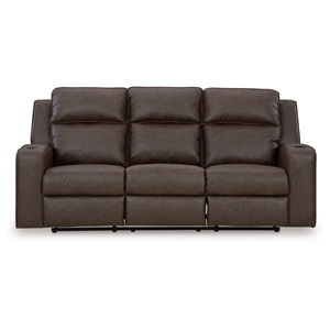Signature Design by Ashley Lavenhorne Brown Reclining Sofa with Drop Down Table