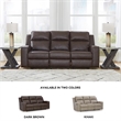 Signature Design by Ashley Lavenhorne Brown Reclining Sofa with Drop Down Table