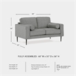 Signature Design by Ashley Hazela Charcoal Loveseat