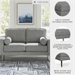 Signature Design by Ashley Hazela Charcoal Loveseat