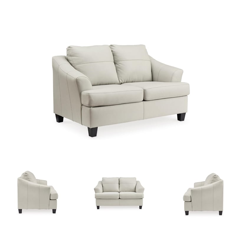 Signature Design by Ashley Genoa Coconut Loveseat with Exposed Tapered Feet
