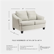 Signature Design by Ashley Genoa Coconut Loveseat with Exposed Tapered Feet