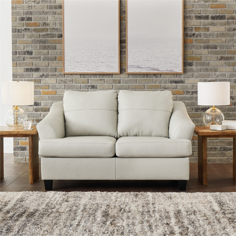 Signature Design by Ashley Genoa Coconut Loveseat with Exposed Tapered Feet