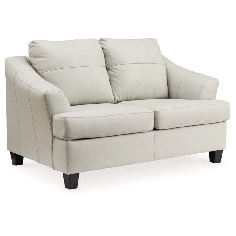 Signature Design by Ashley Genoa Coconut Loveseat with Exposed Tapered Feet