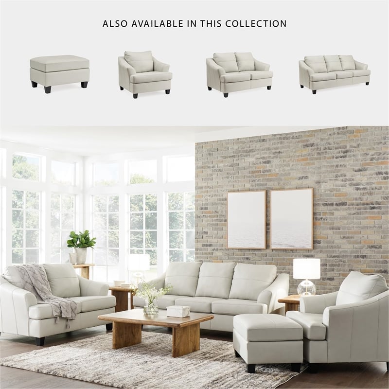 Signature Design by Ashley Genoa Coconut Loveseat with Exposed Tapered Feet