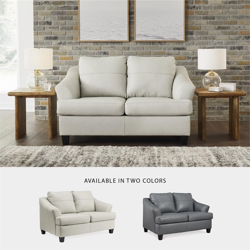 Signature Design by Ashley Genoa Coconut Loveseat with Exposed Tapered Feet