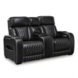 Signature Design by Ashley Boyington Black Power Reclining Loveseat with Console