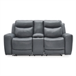 Signature Design by Ashley Mindanao Steel Power Reclining Loveseat with Console