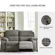 Signature Design by Ashley Scranto Gray Reclining Loveseat