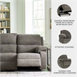 Signature Design by Ashley Scranto Gray Reclining Loveseat