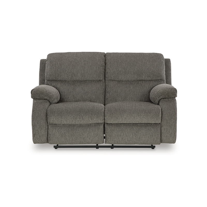 Signature Design by Ashley Scranto Gray Reclining Loveseat