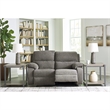 Signature Design by Ashley Scranto Gray Reclining Loveseat
