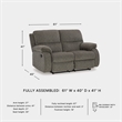 Signature Design by Ashley Scranto Gray Reclining Loveseat