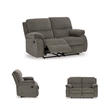 Signature Design by Ashley Scranto Gray Reclining Loveseat