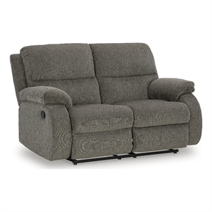 Signature Design by Ashley Scranto Gray Reclining Loveseat