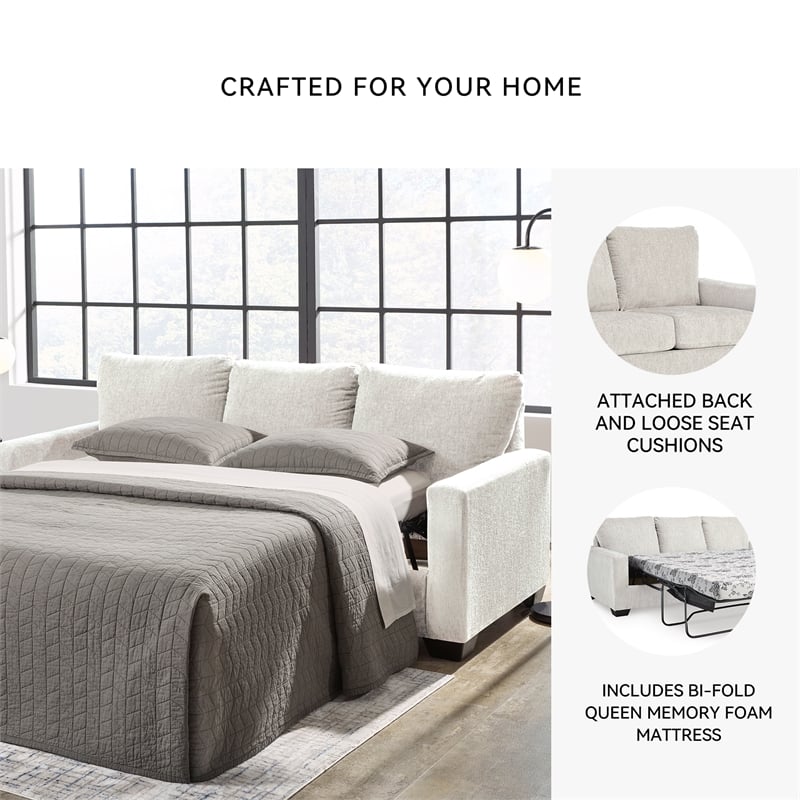 Signature Design by Ashley Rannis White Queen Sofa Sleeper