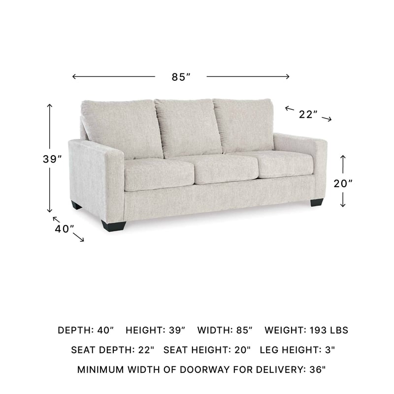 Signature Design by Ashley Rannis White Queen Sofa Sleeper