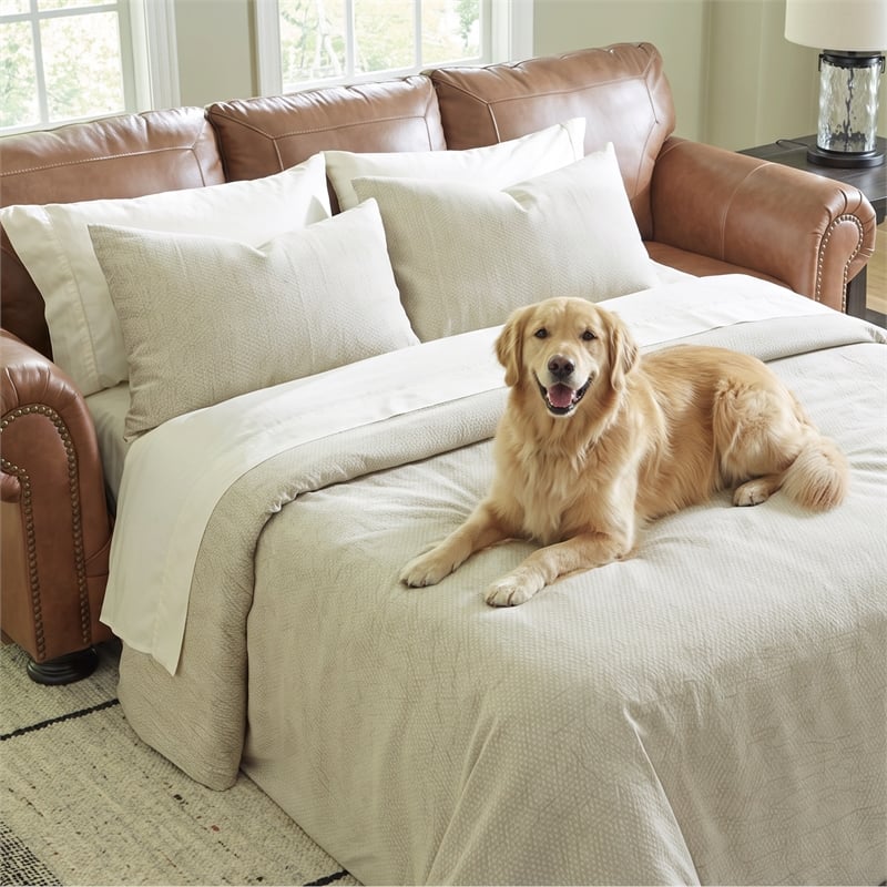 Signature Design by Ashley Carianna Caramel Queen Sofa Sleeper