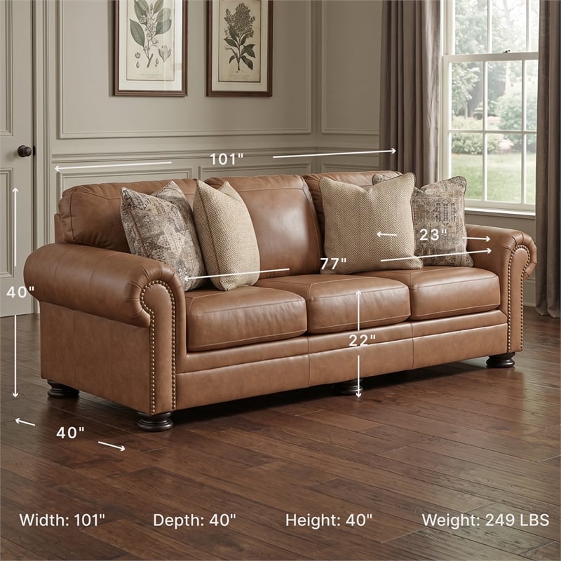 Signature Design by Ashley Carianna Caramel Queen Sofa Sleeper