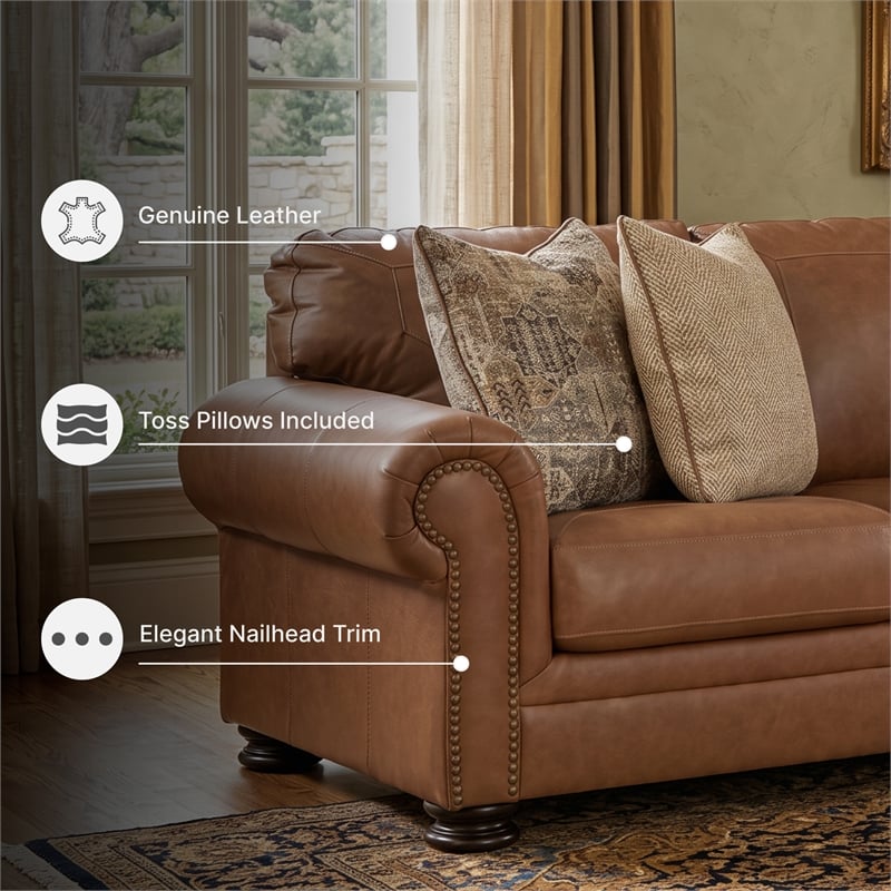 Signature Design by Ashley Carianna Caramel Queen Sofa Sleeper