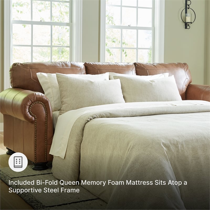 Signature Design by Ashley Carianna Caramel Queen Sofa Sleeper