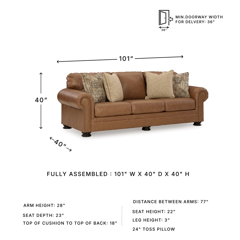 Signature Design by Ashley Carianna Caramel Queen Sofa Sleeper