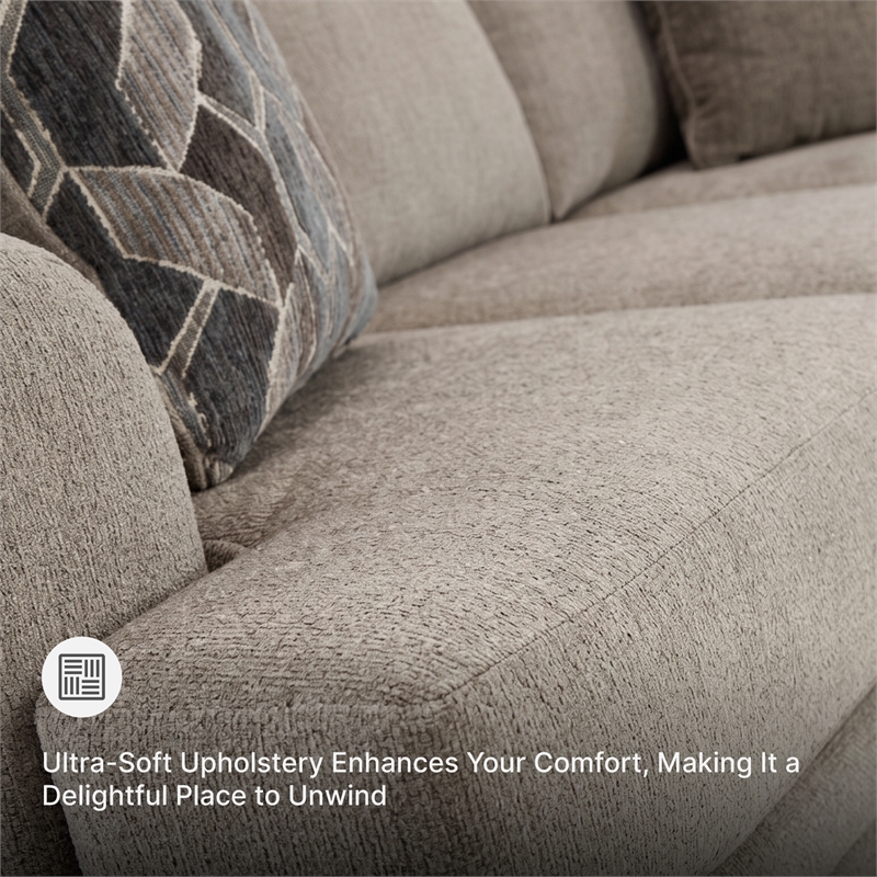 Signature Design by Ashley Stonemeade Taupe Queen Sofa Sleeper