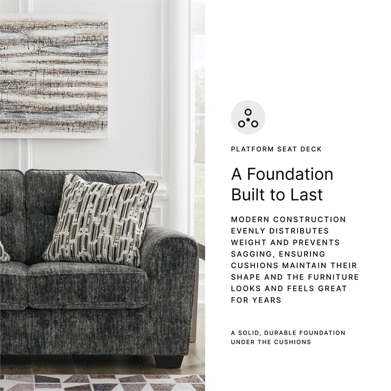 Signature Design by Ashley Lonoke Gunmetal Loveseat