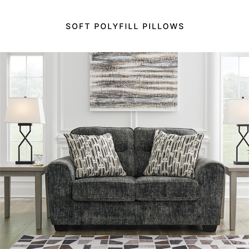 Signature Design by Ashley Lonoke Gunmetal Loveseat