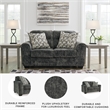 Signature Design by Ashley Lonoke Gunmetal Loveseat