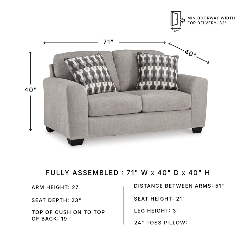Signature Design by Ashley Avenal Park Flannel Loveseat