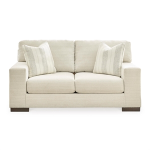 Signature Design by Ashley Maggie Birch Loveseat with Decorative Accent Pillows