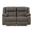 Signature Design by Ashley First Base Gunmetal Reclining Loveseat