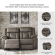 Signature Design by Ashley First Base Gunmetal Reclining Loveseat