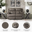 Signature Design by Ashley First Base Gunmetal Reclining Loveseat