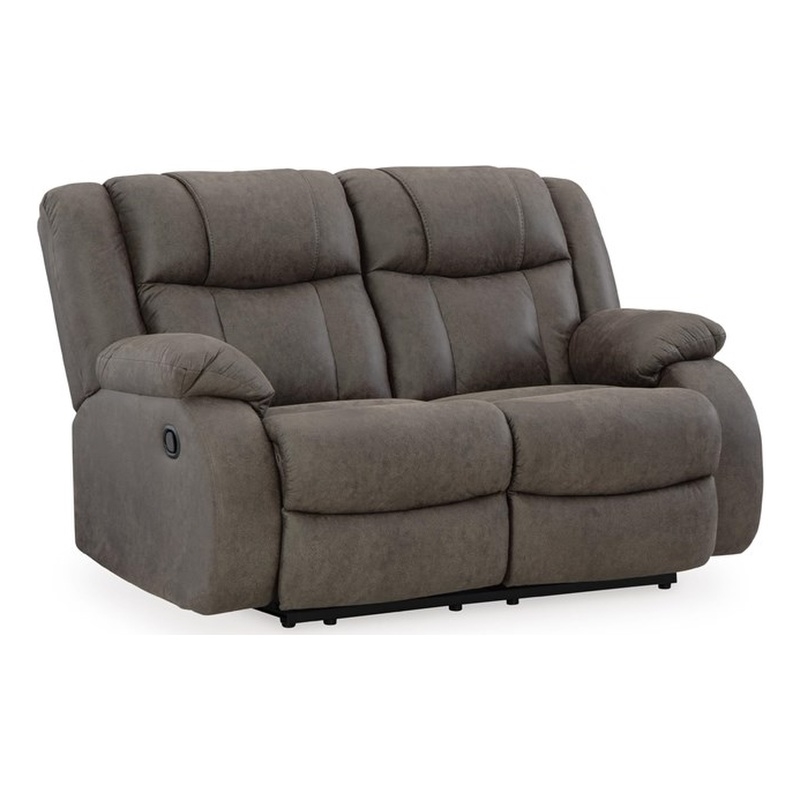 Signature Design by Ashley First Base Gunmetal Reclining Loveseat