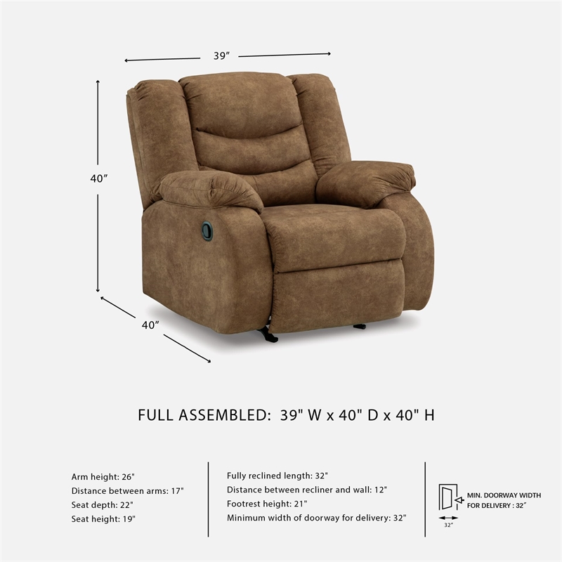 Signature Design by Ashley Partymate Brindle Recliner