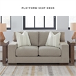 Signature Design by Ashley Maggie Flax Loveseat with Decorative Accent Pillows