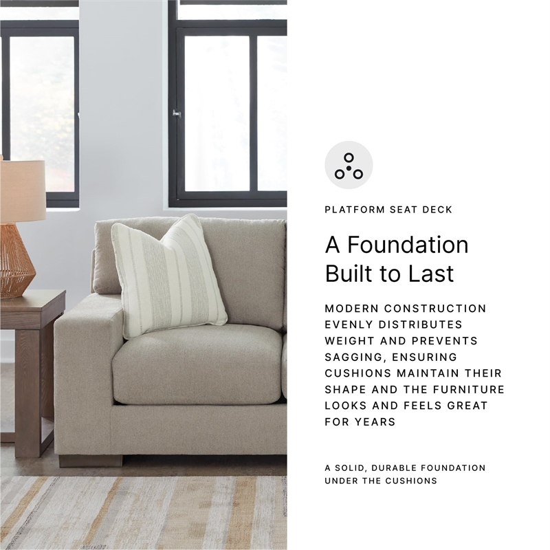 Signature Design by Ashley Maggie Flax Loveseat with Decorative Accent Pillows