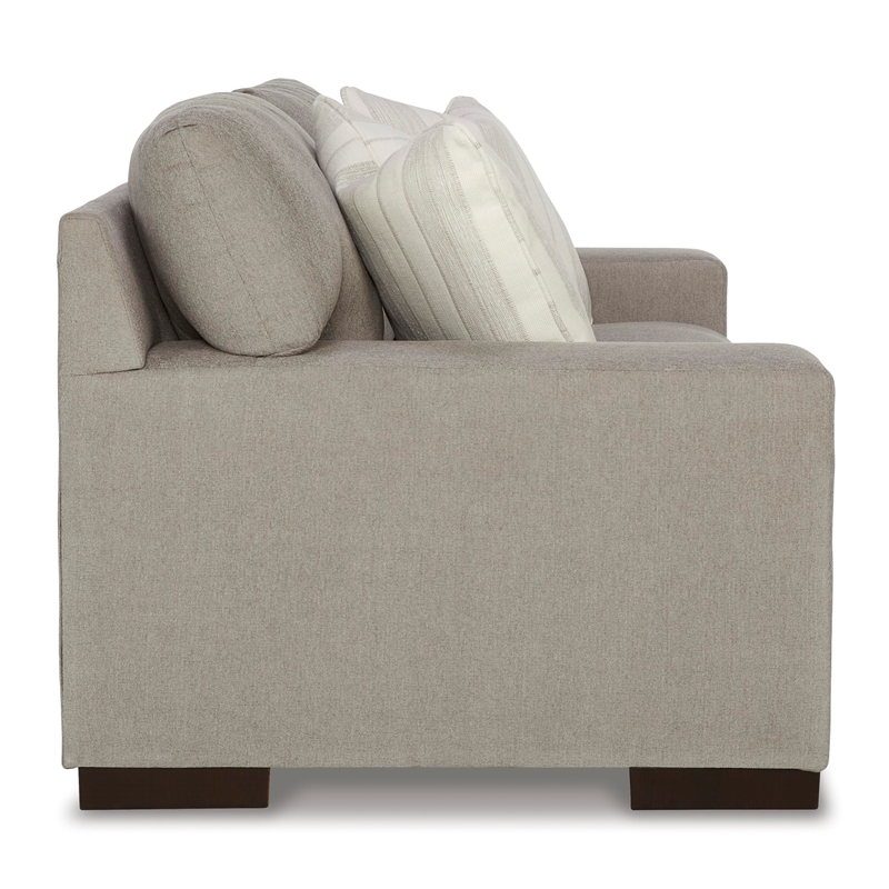 Signature Design by Ashley Maggie Flax Loveseat with Decorative Accent Pillows