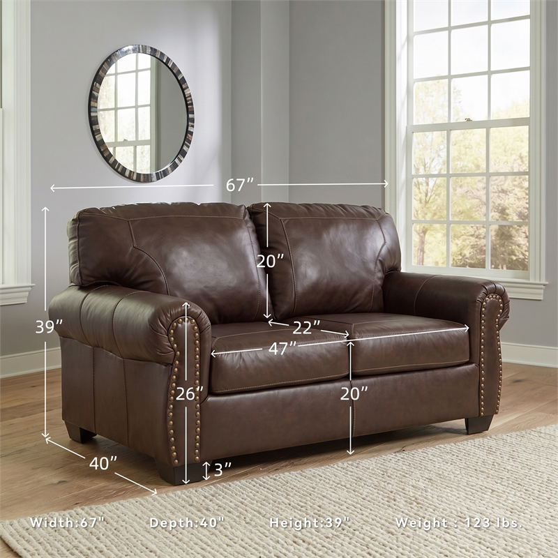 Signature Design by Ashley Colleton Dark Brown Loveseat