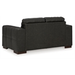 Ashley Furniture Luigi Thunder Loveseat with Exposed Feet and Faux Wood Finish