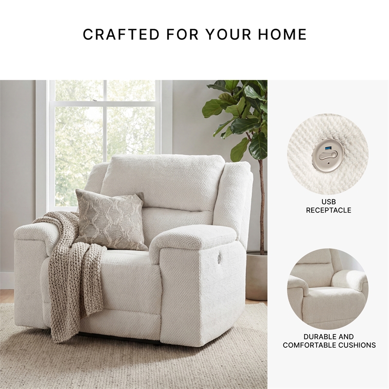 Signature Design by Ashley Keensburg Off White Oversized Power Recliner