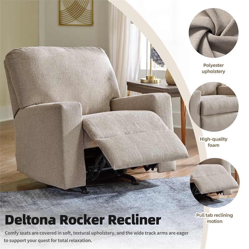 Signature Design by Ashley Deltona Parchment Recliner