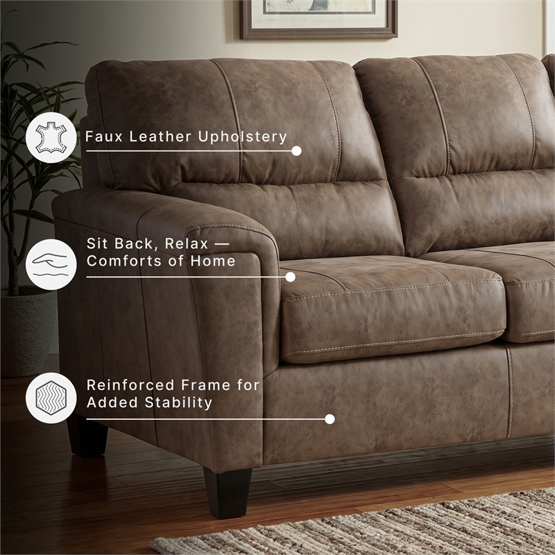 Signature Design by Ashley Navi Queen Sofa Sleeper in Brown