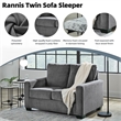 Ashley Furniture Rannis Pewter Twin Sofa Sleeper