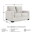 Signature Design by Ashley Rannis White Twin Sofa Sleeper