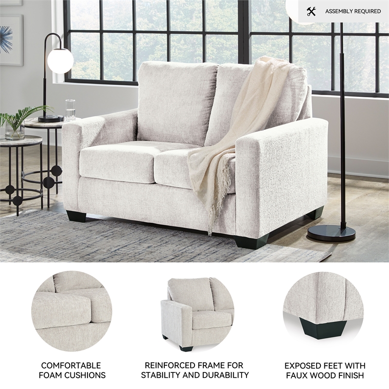 Signature Design by Ashley Rannis White Twin Sofa Sleeper